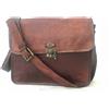 Fatto a mano 17 " Donna Vera Pelle Messenger a Tracolla Laptop Bag Handmade Giro Blocco Borsa