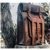 Fatto a mano 22 " Uomo pelle Vintage Zaino Borsa a Tracolla Borsa Zaino Sacca a Coulisse