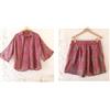 Pure Set Co-Ord 100% pura seta - camicia da donna con pantaloncini 2 pezzi...