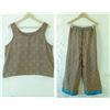 Pure Set Co-Ord in seta satinata - Canotta da donna con pantaloni 2 pezzi...