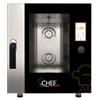 Forno Per Ristorante Elettrico Touch Control 7 Teglie GN 1/1 (53x32,5 cm) a Vapore Diretto con Sistema di Lavaggio e Sonda Temperatura Inclusi