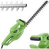 BAKAJI Tagliasiepi Elettrico 500W Lama 45 cm Sega Tagliabordi Decespugliatore Tosasiepi
