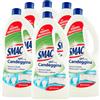 SMAC 6 x Smac Gel Con Candeggina Sgrassa a Fondo Con Bicarbonato Attivo 850 ml