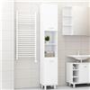 Shally Dogan Mobile a Colonna Bianco Armadietto Salvaspazio Stretto Bagno Soggiorno Libreria