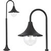 BAKAJI Lampione Vittoriano Classico da Giardino Lampada Arco Esterno Alluminio 120cm