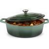ALPINA Casseruola Pesante 33 cm Verde Ghisa Pentola Olandese Alta Conservazione Calore