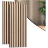 BAKAJI Kit 2 Pannelli Acustici Fonoassorbenti 60x120cm Quercia in Legno 3D da Parete