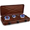 MASTER Fornello Cucina Gas 3 Fuochi Fornelli Colore Marrone e Pomelli Regolabili GPL