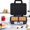 ALPINA Piastra per Waffle Cialde Manici Termici Rivestimento Antiaderente Potenza 1000W