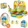 BAKAJI Valigetta Cucina Giocattolo Bambini con Fornello 20 Accessori Gioco e Tracolla