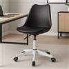 Shally Dogan Sedia da Ufficio Full Nero Poltrona da Studio e Casa Ergonomica con Ruote