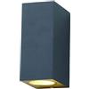 VIGOR Lampada Paletto Luce Parete Alluminio Applique Illuminazione Esterno 2 Faretti