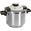 Barazzoni Pentola a Pressione Dual System Facile, capacità 4,5lt, ø 22cm, Acciaio Inox 18/10, Made in Italy, 4.5 Litri, Inossidabile