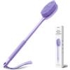 CORATED Spazzola Schiena in Silicone con Manico Lungo, Scrubber Esfoliante 2 in 1 per Doccia, Uomo e Donna, Accessorio Bagno Quotidiano (Viola)