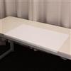 Lifup Sottomano da Scrivania in Similpelle Impermeabile, Struttura in Acciaio con Profilo a L, Tappetino per Scrivania Antiscivolo per Ufficio Casa Decoro Bianco 90 x 50 x 2 cm