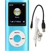 Gugxiom Lettore Musicale MP3, Lettore MP3, Lettori MP3 Portatili, Schermo LCD Sottile da 1,8 Pollici, con Auricolare, Supporta MP3, WMA, FLAC, APE, AAC, OGG e ACELP, Supporta Fino a 64G (Blu)