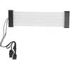 ASHATA Cavi PSU ARGB a 24 Pin, Kit Prolunga Cavo PSU, Custodia PC da 205 Mm Strisce ARGB in Silicone Cavo Prolunga Scheda Grafica Scheda Madre, per Connettore Scheda Madre (Testa Nera)