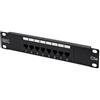 DIGITUS LSA Patch-Panel Cat-5e - 8 porte - 10 pollici Rack - 1 U - non schermato - Classe D - Nero RAL 9005