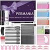 PERMANIA Lash Lift e Tinta Ciglia, set per Lifting Sopracciglia e Ciglia 4 in 1 e set Nero, per Salone Professionale e uso Domestico