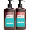 ARGANICARE Shampoo nutriente e idratante all'Olio di Argan Bio, rinforza capelli secchi e danneggiati, cura quotidiana della chioma, set convenienza 2 flaconi da 400 ml