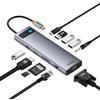 Baseus Hub 11W1 Baseus Starjoy Metal Glam Series, Usb-C Do Hdmi +Vga + 3 X Usb 3.0 + Usb 2.0+Usb-C Pd + Rj45 + Sd/Tf +3,5Mm