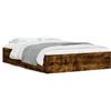 vidaXL Struttura letto con cassetti in rovere fumé 120x190cm materiale a base di legno