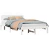vidaXL Struttura letto con testata bianca 120 x 190 cm in legno di pino massiccio