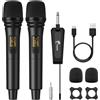 TONOR Microfono Senza Fili UHF Sistema Wireless Microfonico Dinamico Portatile in