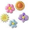 Crocs Jibbitz - Ciondoli unisex a forma di fiore, confezione da 5