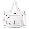Angel Kiss Hobo Borse per le Donne Morbido PU Pelle Spalla Borsa Grandi Donne Hobo Borse Moda Top Maniglia Satchel, Viola scuro, Taglia unica