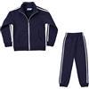 dierregroup Tuta Siggi bambino con Zip unisex BLU in cotone felpato materne elementari medie 4014 (9/10 anni)