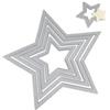 Sizzix Thinlits Set di Fustelle Sottili in Metallo per Lavorazioni di Carta Dettagliate, Biglietti e Scrapbooking - Stelle - 5 Pezzi