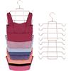 ZEDODIER Confezione da 2 ganci salvaspazio per reggiseni, antiscivolo, organizer per armadio e conservazione per canottiere, reggiseni, cravatte, costumi da bagno, vestiti con spalline, oro rosa