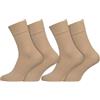 Nur Die Uomini 2 98% Cotone Comfort Vita Calzino Uomo Belle Traspirante Morbido Cotone Senza Pressione Pizzo Medio Alto Calze Calze, Lino, 43-46