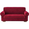 TexLom Copridivano Bielastico Boutique Made in Italy - Fantasia Floreale Elegante Estensibile 2, 3 e 4 Posti - Salvadivano Elasticizzato Lavabile in Lavatrice (Bordeaux, 2 Posti)