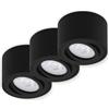 Oktaplex lighting Oktaplex - Faretto da incasso Lile nero, con modulo LED, dimmerabile, 4,9 W, 230 V, 2700 K, luce bianca calda, 80 x 50 mm, orientabile