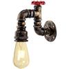 KAWELL Creativo Vintage Applique da Parete Industriale Retro Lampada a Muro | Ferro Tubo dell'acqua, Lampada da Parete, E27 60W Max, per Ristorante Cucina Caffè Bar Camera da letto