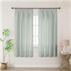 Joydeco Tende Lino Semitrasparenti per Interni Finestre 2 Pezzi L 140 x A 175 CM, Tende Decorative Moderne con Fettuccia Camera da Letto Soggiorno Sala da Pranzo, Verde Salvia