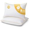 Panteka Cuscini Letto 50x70 cm Set di 2 - Guanciale di Hotel di Lusso - Cuscino Morbido per dormire - Standard di lusso da hotel - Antiacaro e Anallergico - Certificati Oeko-Tex - Lavabili in lavatrice