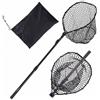 VEVOR Retino da Pesca con Asta Telescopica, Rete per Pescatori con Sacchetto di Trasporto, Fibro di Carbonio PVC Rivestito in Nylon, Retino da Pesca Lunghezza 187 cm da Stagni Lago Kayak Barche
