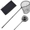 VEVOR Retino da Pesca con Asta Telescopica, Rete per Pescatori Lunghezza Asta 960 mm Antiscivolo, Fibro di Carbonio PVC Rivestito in Nylon, Retino da Pesca Carico max 10 kg da Stagni Lago Kayak Barche