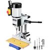 VEVOR Macchina Mortasatrice Scalpello da Banco 550 W Velocità 2800 giri/min, Mortasatrice Set di Punte per Scalpello, Macchina per Mortasatura da Banco per Realizzare Fori Rotondi Quadrati Legno