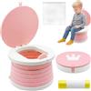 Zyluniy Vasino Portatile per Bambini da Viaggio, Sedile Vasino Portatile WC Toilette Pieghevole, Sedia da Toilette Pieghevole, Potty Training Toilet per viaggi Campeggio Auto Spiaggia Gita Familiare
