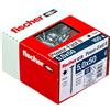fischer Power-Fast II 670439 - Viti per legno truciolare, 5,0 x 50 mm, testa bombata con stella interna TX completamente filettata, zincate blu passivate, confezione da 100 viti