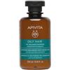 APIVITA SA Apivita - Shampoo Sebo-Regolatore Menta Piperita/Propoli 250ml - Detergente per Capelli Grassi con Menta e Propoli