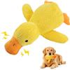 Wennicy Papera Antistress Cane Giochi Antistress Per Cani Paperella Giocattolo Con Suono Squittio Resistente E Durevole Adatta Per Cani Piccoli E Medi （22CM*25CM Giallo）