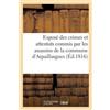 F Seguin Exposé Des Crimes Et Attentats Commis Par Les Assassins de (Tascabile)