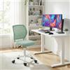 FurnitureR Sedia da gaming senza braccioli, sedia girevole regolabile in altezza con ruote, sedia da scrivania ergonomica per gaming e home office, girevole a 360°, 3 colori a scelta