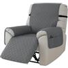Highdi Copripoltrona Relax Reclinabile, Copridivano Trapuntato Impermeabile per Poltrona Relax Reclinabile Elettrica Copri Divano, Antiscivolo Antimacchia AntiGraffio Lavabile (Grigio)