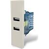 TOT ELECTRIC PRESA USB DOPPIO Sabbia per Placche Interruttore Prese frutti elettrici Supporti serie ZEN